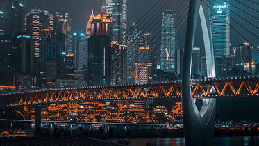 重庆大剧院夜景高清图片下载-正版图片501559680